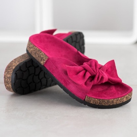 SHELOVET Zapatillas de ante en la plataforma rosado 1