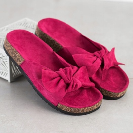 SHELOVET Zapatillas de ante en la plataforma rosado 4