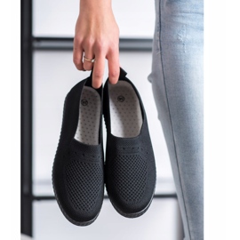Via Giulia  Zapatillas sin cordones caladas negro 2