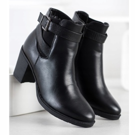 Queen Vivi Botas cómodas de tacón alto negro 2