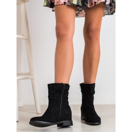 Queentina Botas con parte superior ancha negro 2