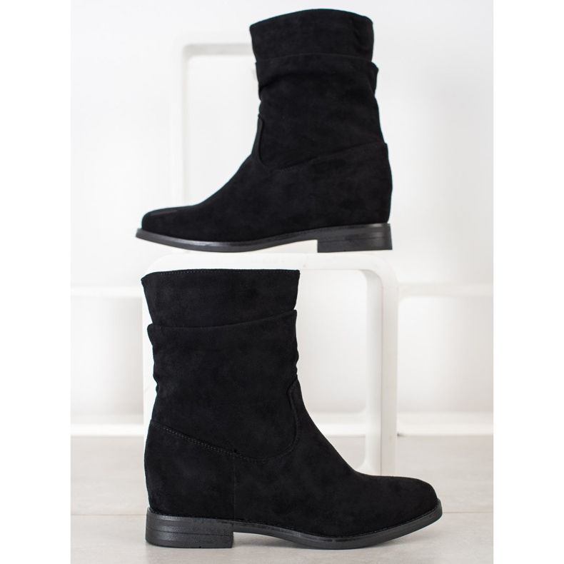 Queentina Botas con parte superior ancha negro 1