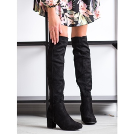 Fashion Botas de ante negras negro 1