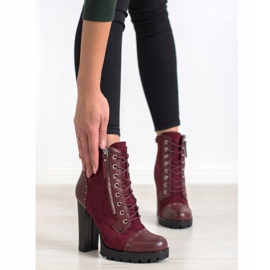 Kayla Botas de rock con tacones altos rojo 2