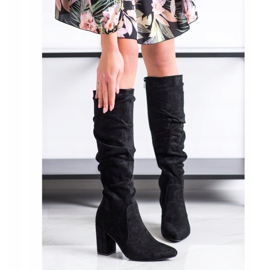 Bestelle Botas de gamuza con estilo negro 1