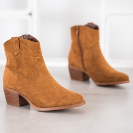 Cm Paris Botas de vaquero de gamuza con estilo marrón 1