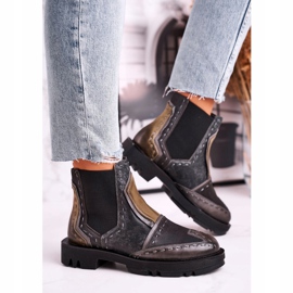 Botas Jodhpur de piel para mujer Maciejka Grey 04634-03 beige marrón gris 1