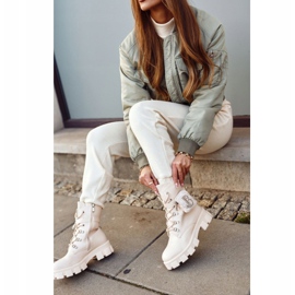 FS1 Botas De Mujer En La Plataforma Beige Cálido Seúl 10