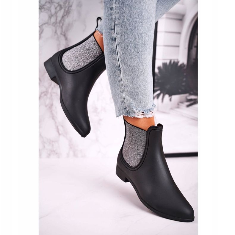 Botas de agua para mujer Matt Black Silver Answear negro 2 Botas de agua para mujer Matt Black Silver Answear negro 2