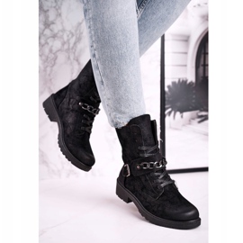 Botas de trabajo negras de ante negro con cadena Augusta 3