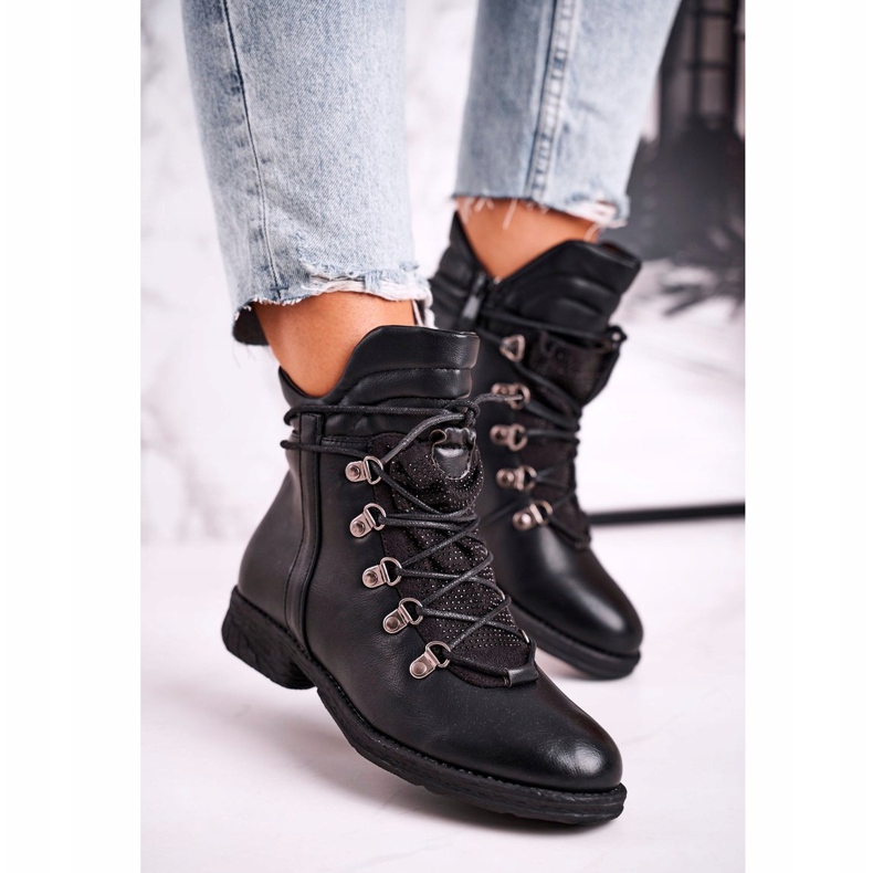 Botas cálidas negras para mujer con gisele de zirconia cúbica negro 1 Botas cálidas negras para mujer con gisele de zirconia cúbica negro 1