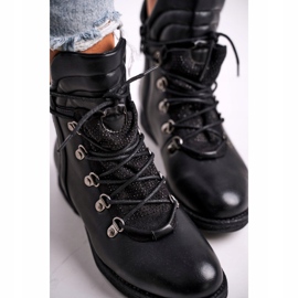 Botas cálidas negras para mujer con gisele de zirconia cúbica negro 4