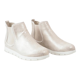 Botines deportivos oro 1602 beige plata 2
