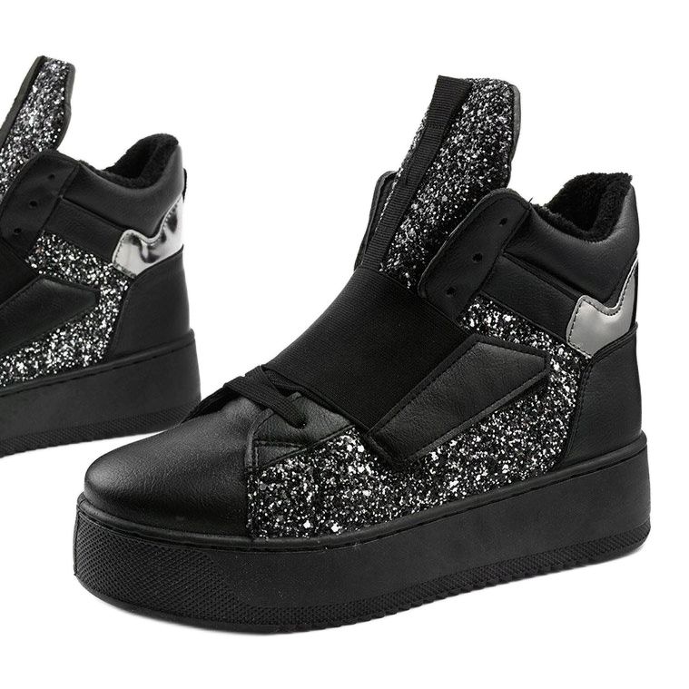 Botas negras con aislamiento de Hentevar negro plata 1