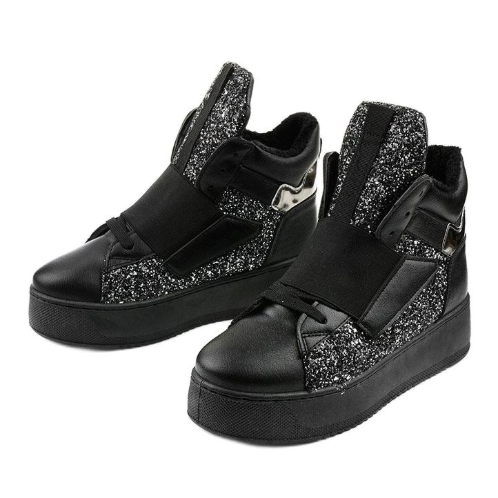 Botas negras con aislamiento de Hentevar negro plata 2