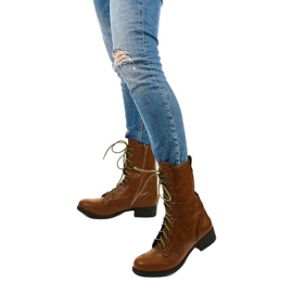 Botas con cordones marrón oscuro S10 1