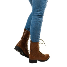 Botas con cordones marrón oscuro S10 3
