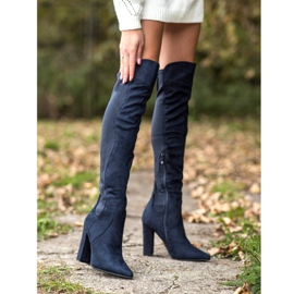 Sweet Shoes Botas altas en Spitz azul marino azul 2