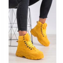 SHELOVET Tramperos de la moda amarilla amarillo 2