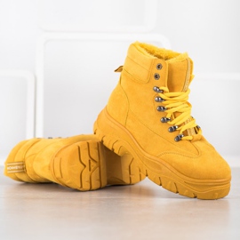 SHELOVET Tramperos de la moda amarilla amarillo 4