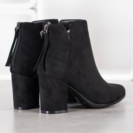 Queentina Botas de moda en el poste. negro 3