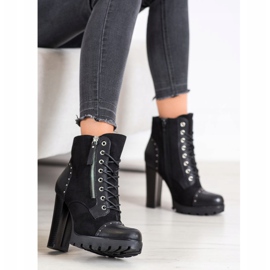 Kayla Botas de rock con tacones altos negro 3
