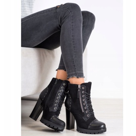 Kayla Botas de rock con tacones altos negro 4