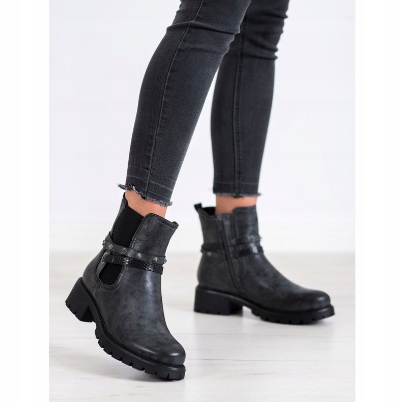 Super Me Trabajadores de cuero ecológico negro 1