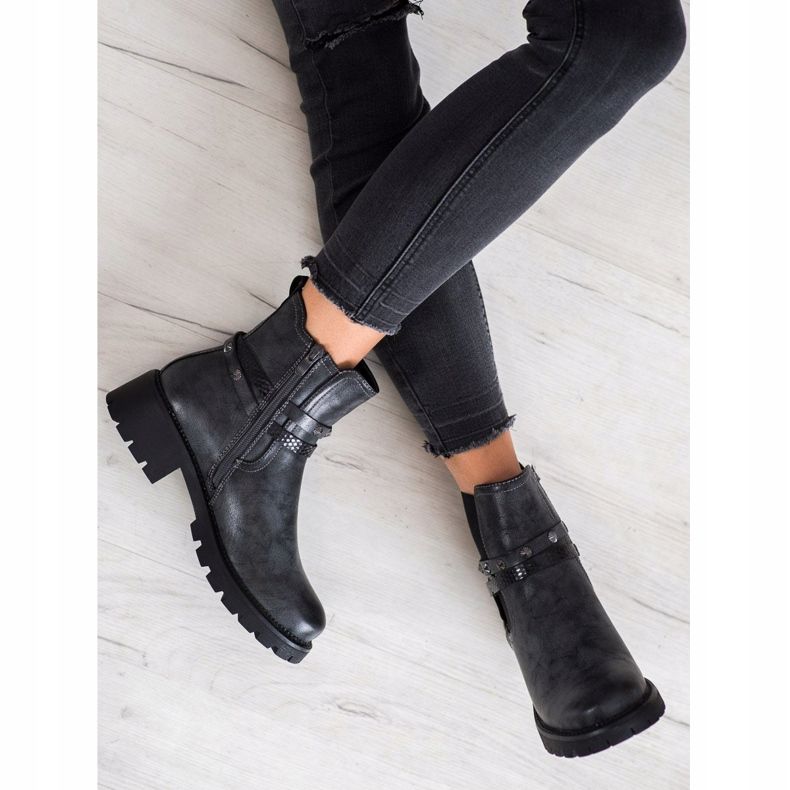 Super Me Trabajadores de cuero ecológico negro 2