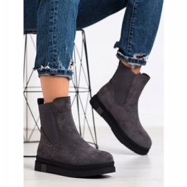 Gogo Botas sin cordones en la plataforma gris 1