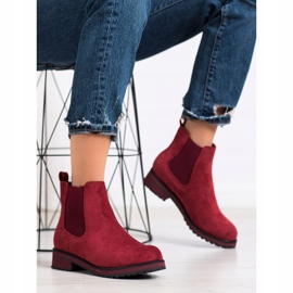 Marquiz Cómodas botas Chelsea granate rojo 2