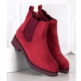 Marquiz Cómodas botas Chelsea granate rojo 1