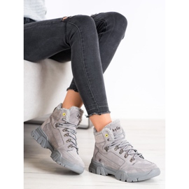 Kylie Tramperos con piel de oveja gris 3
