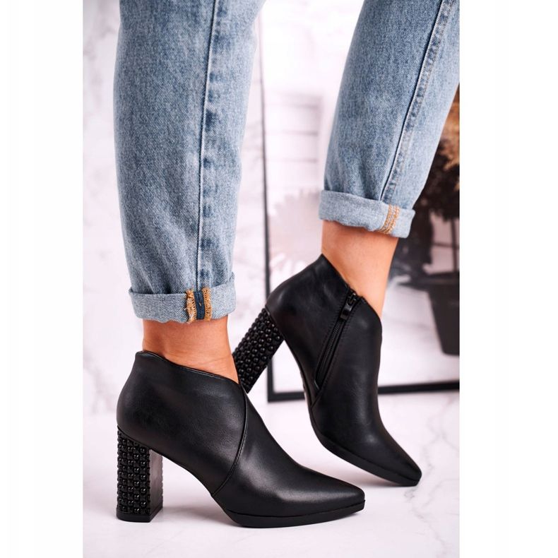 Botas de mujer en el poste Sergio Leone negro BT497 2