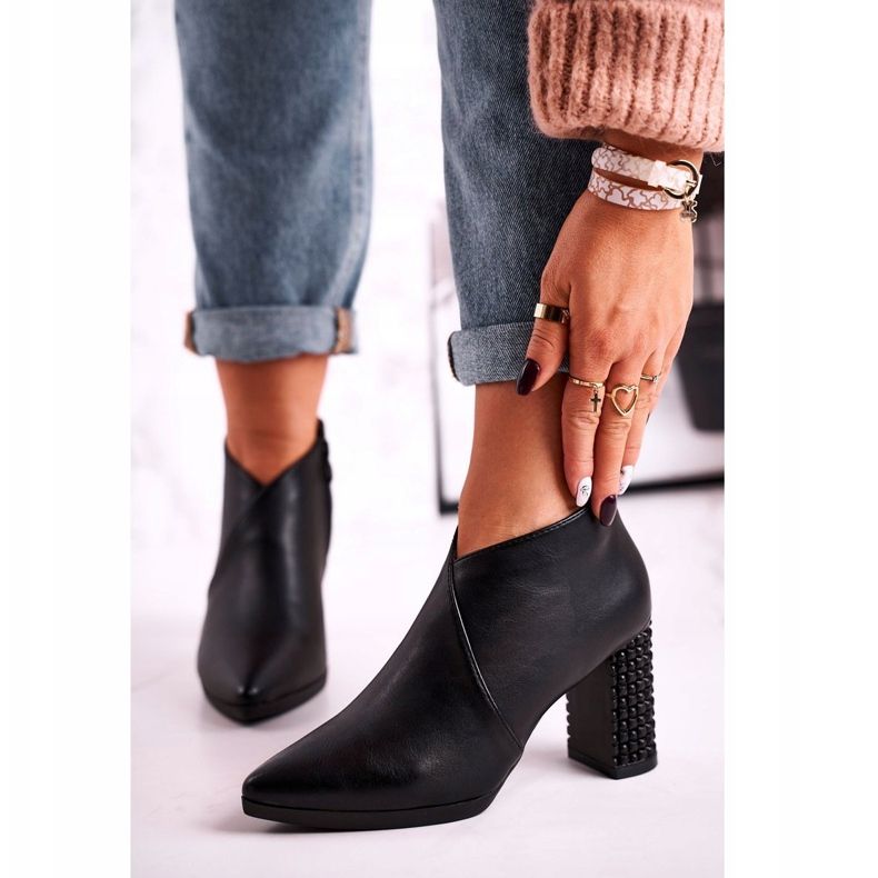 Botas de mujer en el poste Sergio Leone negro BT497 1