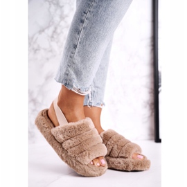 FJ1 Pantuflas de mujer en la plataforma Furry Brown Khaki Snowflake marrón caqui 1 FJ1 Pantuflas de mujer en la plataforma Furry Brown Khaki Snowflake marrón caqui 1