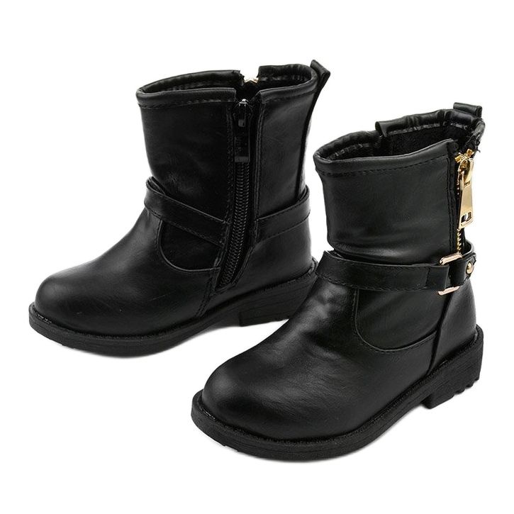 Botas negras para niños para niñas de Jynriane negro 2