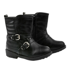 Botas negras para niños para niña Keenshaper negro 3