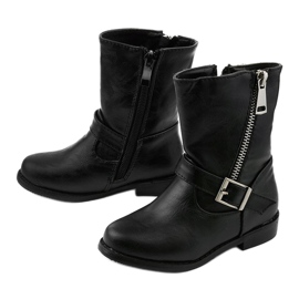 Bota infantil negra para niña Dlary negro 3