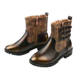 Botas marrones para niñas para niños de Ykslet marrón 2 Botas marrones para niñas para niños de Ykslet marrón 2