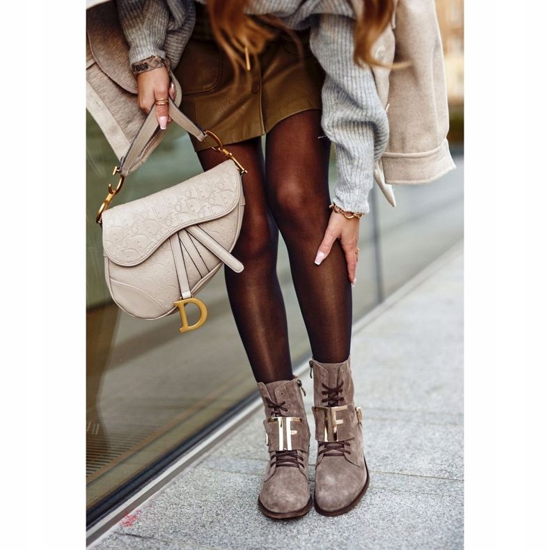 Botas Mujer Nicole Suede Light Brown 2591 marrón 2