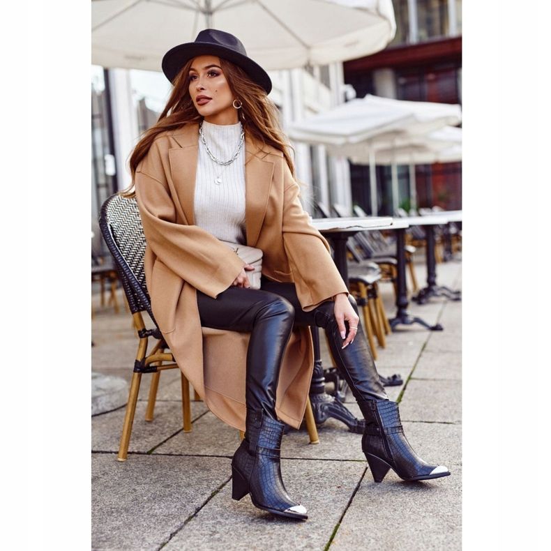 FG1 Botas De Mujer Con Puntera De Acero Con Estampado Negro Eternally 2 FG1 Botas De Mujer Con Puntera De Acero Con Estampado Negro Eternally 2