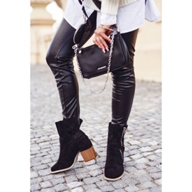 MSMG Botas De Mujer Con Tacón Ante Negro Anabelle 2 MSMG Botas De Mujer Con Tacón Ante Negro Anabelle 2