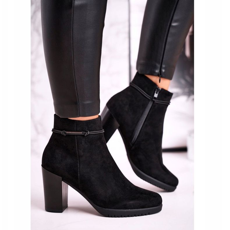 Botas De Tacón Sergio Leone Suede Black BT306 negro 1