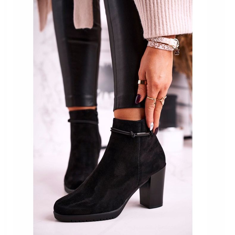 Botas De Tacón Sergio Leone Suede Black BT306 negro 2