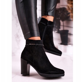 Botas De Tacón Sergio Leone Suede Black BT306 negro 4