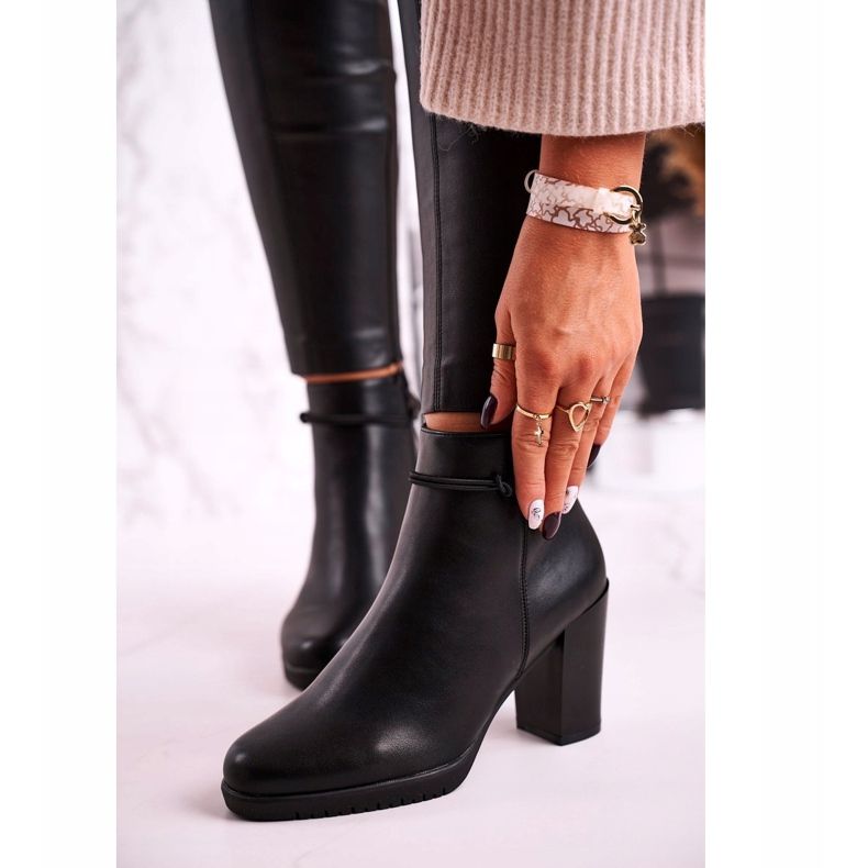 Botas Calientes Con Tacón Sergio Leone Negro BT306 1