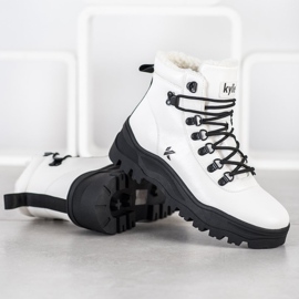 Kylie Botas de montaña en la plataforma Blanco / Negro 2