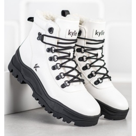Kylie Botas de montaña en la plataforma Blanco / Negro 3