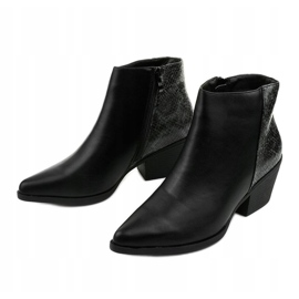 Botas vaqueras de mujer Prerent negras negro gris 2